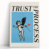 Modern Electric Angel Art - Trust the Process - Blue Canvas Print