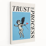 Modern Electric Angel Art - Trust the Process - Blue Canvas Print