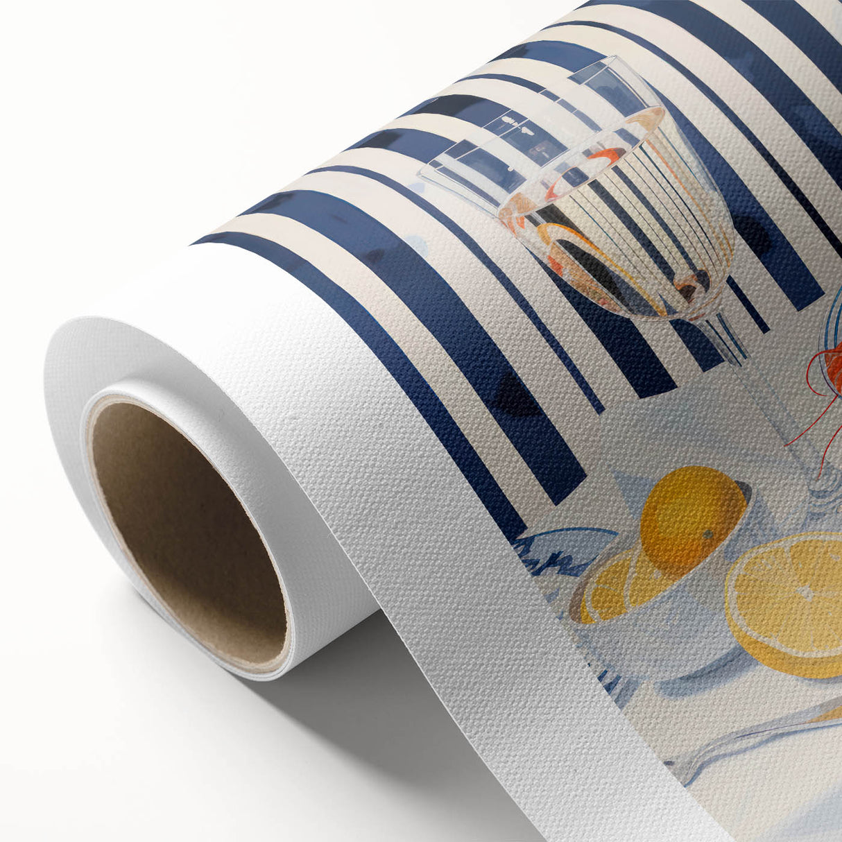 Modern Coastal Electric Art - Lobster and Lemon Canvas - Nautical Decor