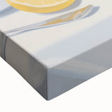 Modern Coastal Electric Art - Lobster and Lemon Canvas - Nautical Decor