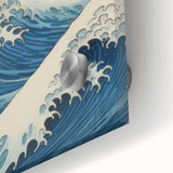 Electric Ocean Wave Art - Dynamic Blue Canvas Print - Coastal Decor