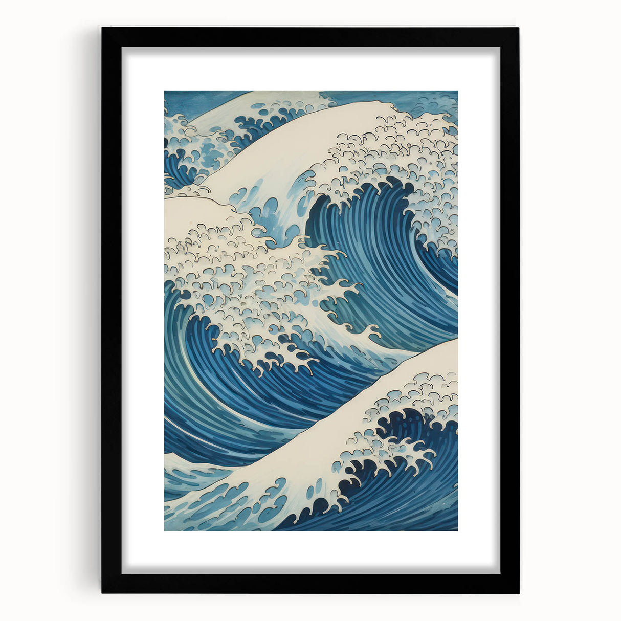 Electric Ocean Wave Art - Dynamic Blue Canvas Print - Coastal Decor