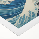 Electric Ocean Wave Art - Dynamic Blue Canvas Print - Coastal Decor