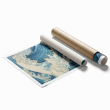 Electric Ocean Wave Art - Dynamic Blue Canvas Print - Coastal Decor