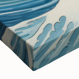 Electric Ocean Wave Art - Dynamic Blue Canvas Print - Coastal Decor