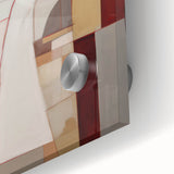 Modern Abstract Electric Art - Cubist Portrait Canvas - Beige Decor