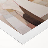 Modern Abstract Electric Art - Cubist Portrait Canvas - Beige Decor