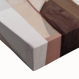 Modern Abstract Electric Art - Cubist Portrait Canvas - Beige Decor