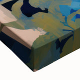 Electric Jungle Portrait Art - Vibrant Blue and Green Canvas Print