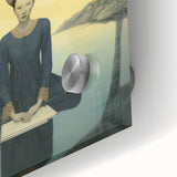 Surreal Electric Art - Mystical Cats and Figure Canvas - Dreamy Decor