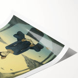 Surreal Electric Art - Mystical Cats and Figure Canvas - Dreamy Decor