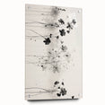 Monochrome Floral Electric Art - Black and White Canvas - Modern Decor
