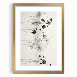 Monochrome Floral Electric Art - Black and White Canvas - Modern Decor