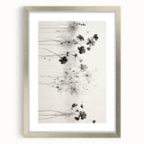 Monochrome Floral Electric Art - Black and White Canvas - Modern Decor