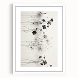 Monochrome Floral Electric Art - Black and White Canvas - Modern Decor