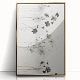 Monochrome Floral Electric Art - Black and White Canvas - Modern Decor