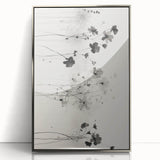 Monochrome Floral Electric Art - Black and White Canvas - Modern Decor