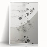 Monochrome Floral Electric Art - Black and White Canvas - Modern Decor
