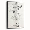 Monochrome Floral Electric Art - Black and White Canvas - Modern Decor