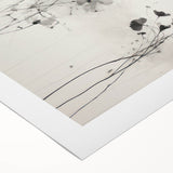 Monochrome Floral Electric Art - Black and White Canvas - Modern Decor