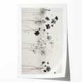 Monochrome Floral Electric Art - Black and White Canvas - Modern Decor