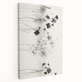 Monochrome Floral Electric Art - Black and White Canvas - Modern Decor