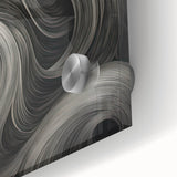 Abstract Flow Electric Art - Black and Gray Canvas - Modern Wall Decor