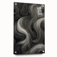 Abstract Flow Electric Art - Black and Gray Canvas - Modern Wall Decor