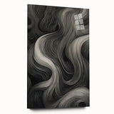 Abstract Flow Electric Art - Black and Gray Canvas - Modern Wall Decor