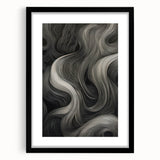 Abstract Flow Electric Art - Black and Gray Canvas - Modern Wall Decor