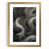 Abstract Flow Electric Art - Black and Gray Canvas - Modern Wall Decor