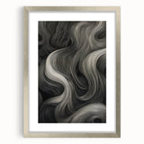 Abstract Flow Electric Art - Black and Gray Canvas - Modern Wall Decor