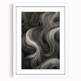 Abstract Flow Electric Art - Black and Gray Canvas - Modern Wall Decor