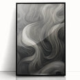 Abstract Flow Electric Art - Black and Gray Canvas - Modern Wall Decor