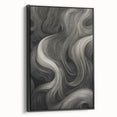 Abstract Flow Electric Art - Black and Gray Canvas - Modern Wall Decor