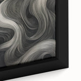 Abstract Flow Electric Art - Black and Gray Canvas - Modern Wall Decor