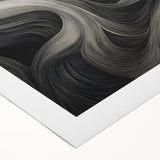 Abstract Flow Electric Art - Black and Gray Canvas - Modern Wall Decor