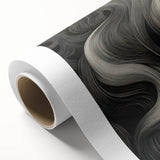 Abstract Flow Electric Art - Black and Gray Canvas - Modern Wall Decor