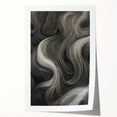 Abstract Flow Electric Art - Black and Gray Canvas - Modern Wall Decor