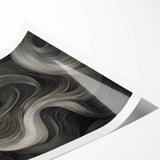 Abstract Flow Electric Art - Black and Gray Canvas - Modern Wall Decor