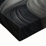 Abstract Flow Electric Art - Black and Gray Canvas - Modern Wall Decor