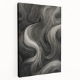 Abstract Flow Electric Art - Black and Gray Canvas - Modern Wall Decor