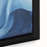 Abstract Electric Blue Canvas Art: Flowing Wave Design for Modern Decor