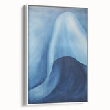 Abstract Electric Blue Canvas Art: Flowing Wave Design for Modern Decor