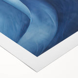 Abstract Electric Blue Canvas Art: Flowing Wave Design for Modern Decor