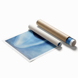 Abstract Electric Blue Canvas Art: Flowing Wave Design for Modern Decor