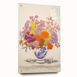 Electric Floral Canvas Art: Colorful Bouquet with Vibrant Floral Patterns