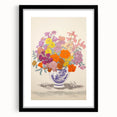 Electric Floral Canvas Art: Colorful Bouquet with Vibrant Floral Patterns