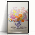 Electric Floral Canvas Art: Colorful Bouquet with Vibrant Floral Patterns