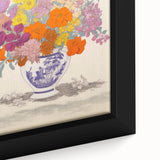 Electric Floral Canvas Art: Colorful Bouquet with Vibrant Floral Patterns